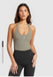 GS | Halter Neck Cami with Shelf - Linen Brown